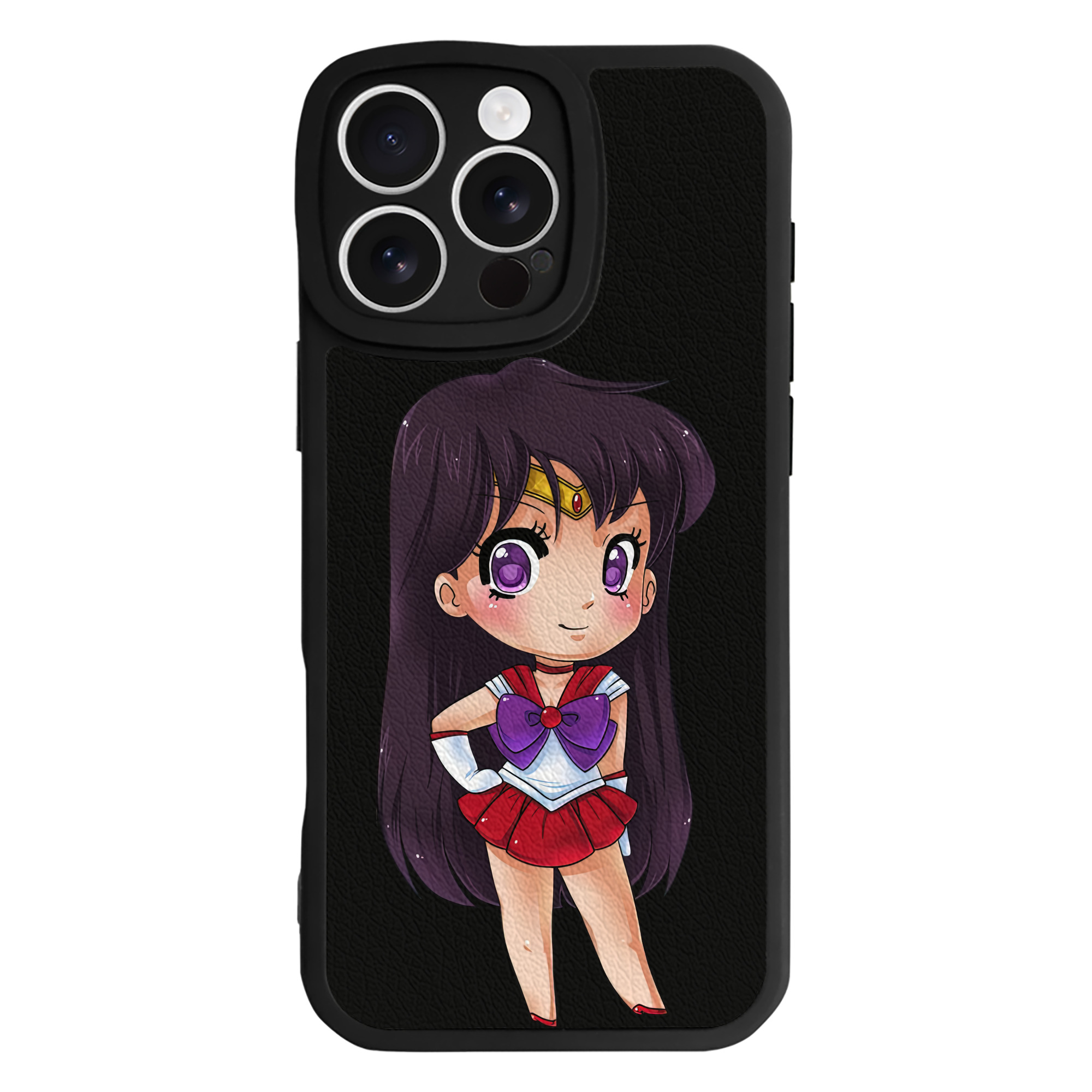 （画像用） 美少女戦士セーラームーン 火野レイ ひの レイ Sailor Moon Hino Rei （セーラーマーズ,Sailor Mars） 【iPhone 16シリーズ対応】シリコンスマホケース（レザー調） 材質：シリコン